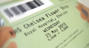 Ticket for the RHS Chelsea Flower Show 2012